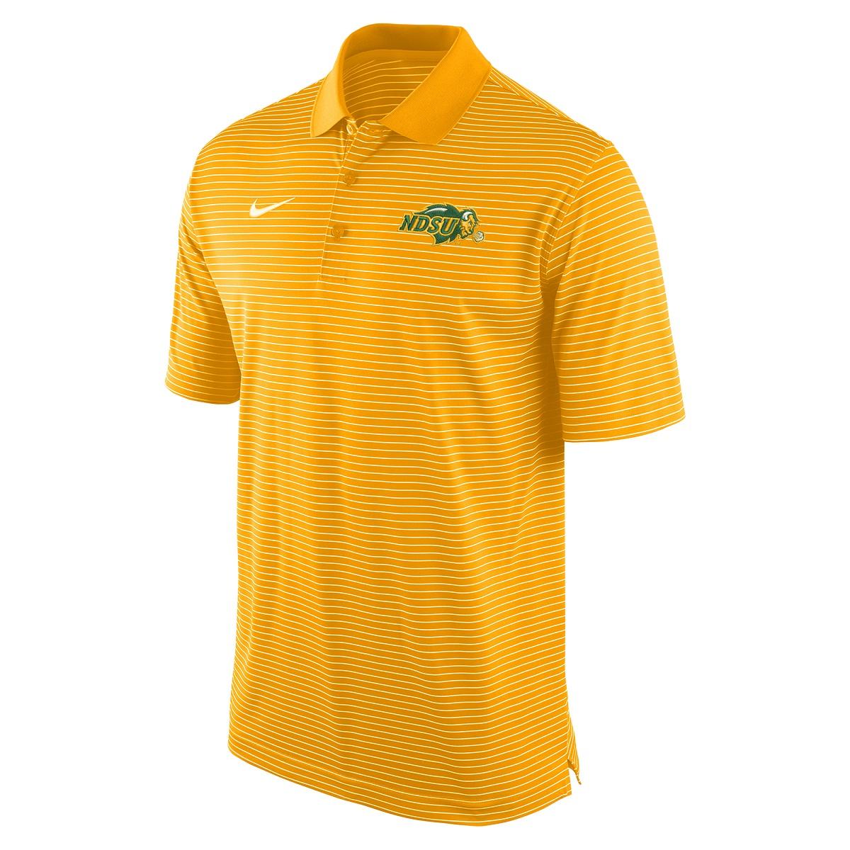Polo - Gold Stadium Stripe By Nike | NDSU Bookstore